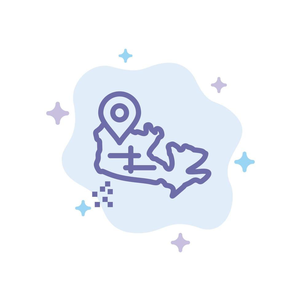 Canada Map Location Blue Icon on Abstract Cloud Background 13225499