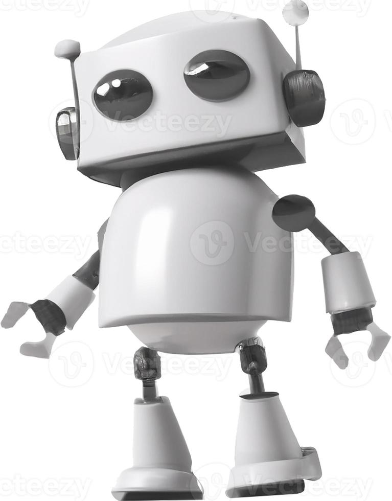 3D illustration. Robot chatbot icon logo realistic design. photo