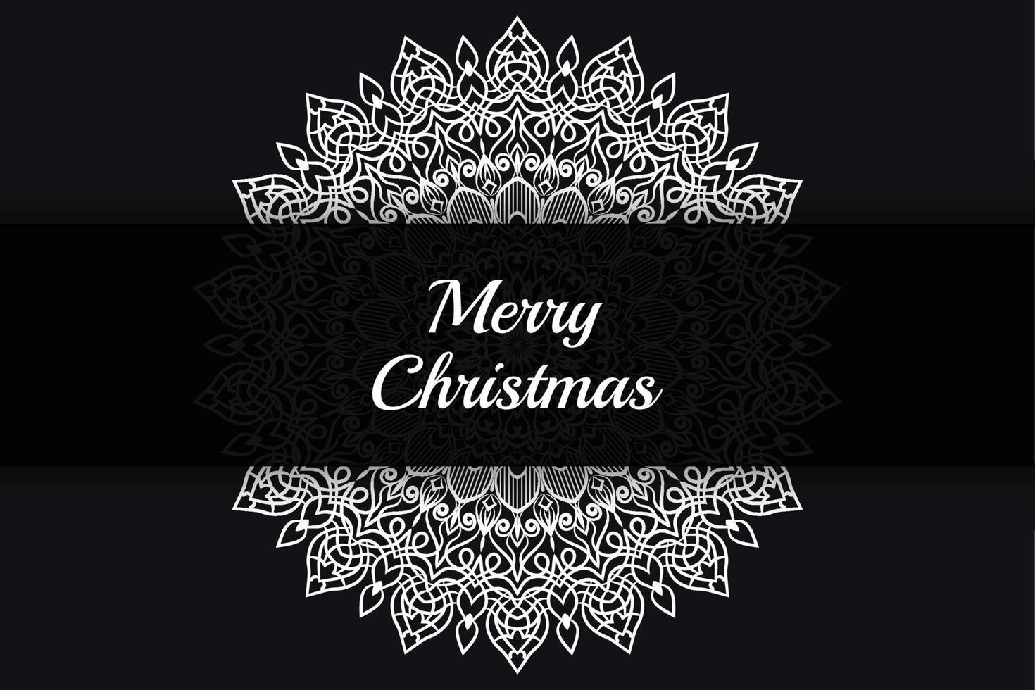 Christmas luxury mandala design background free vector