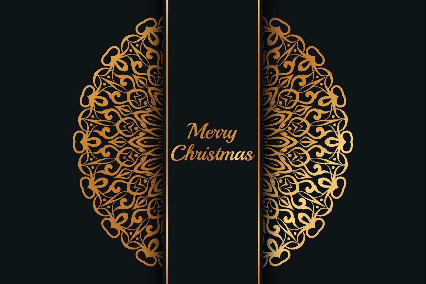 Christmas luxury mandala design background Pro vector