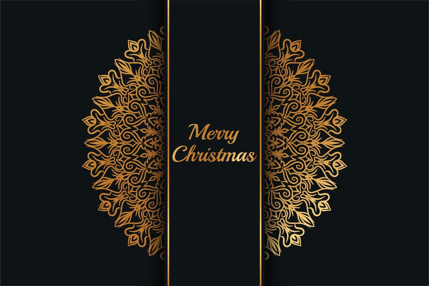Christmas luxury mandala design background free vector