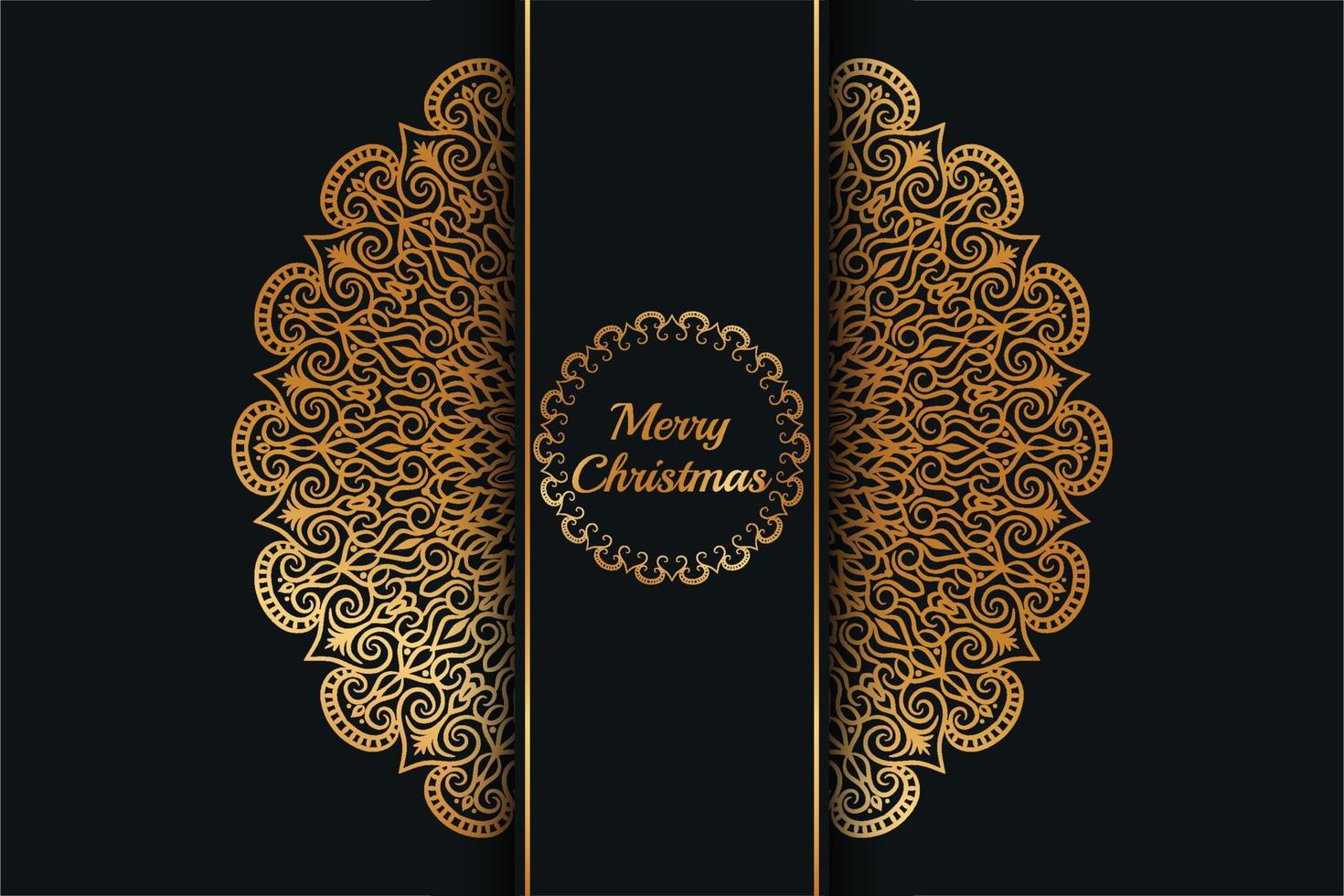 Christmas luxury mandala design background free vector