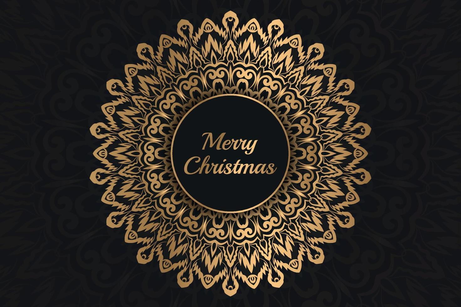 Christmas luxury mandala design background free vector