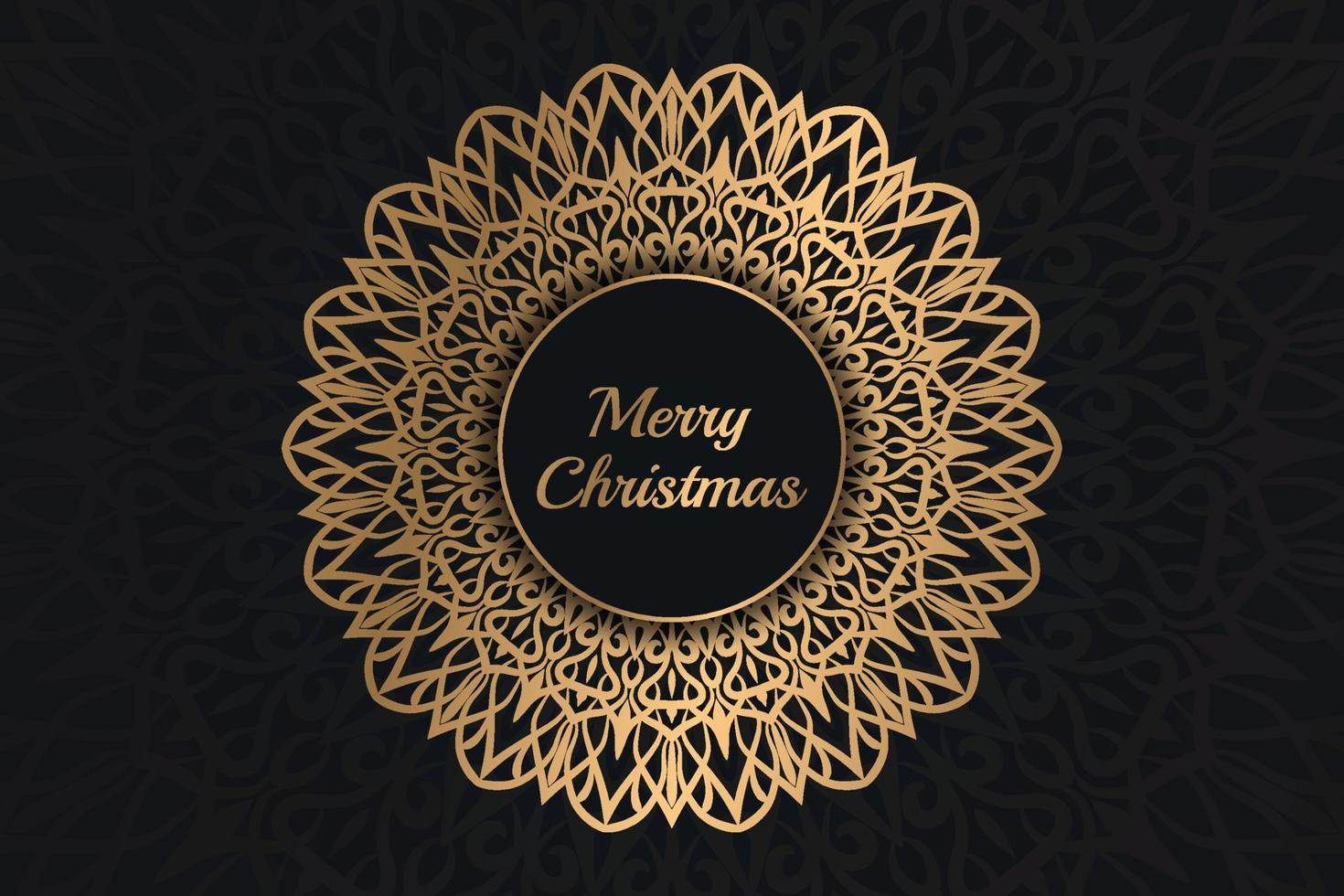 Christmas luxury mandala design background free vector