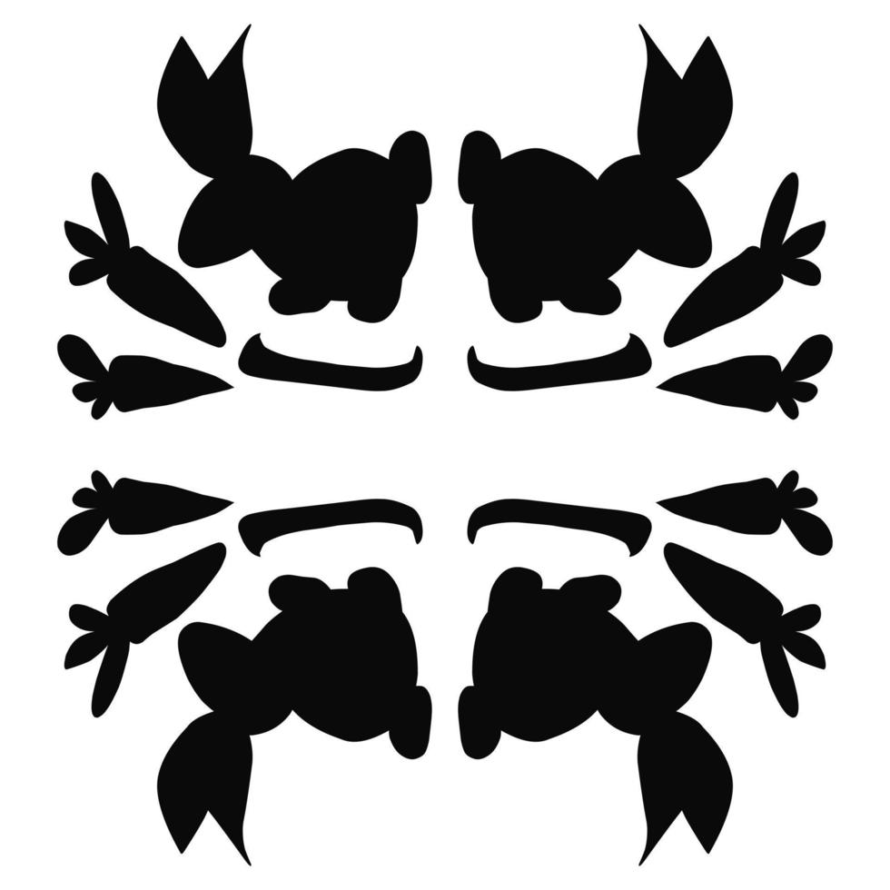 Aesthetic tattoo with rabbit and carrot image vector