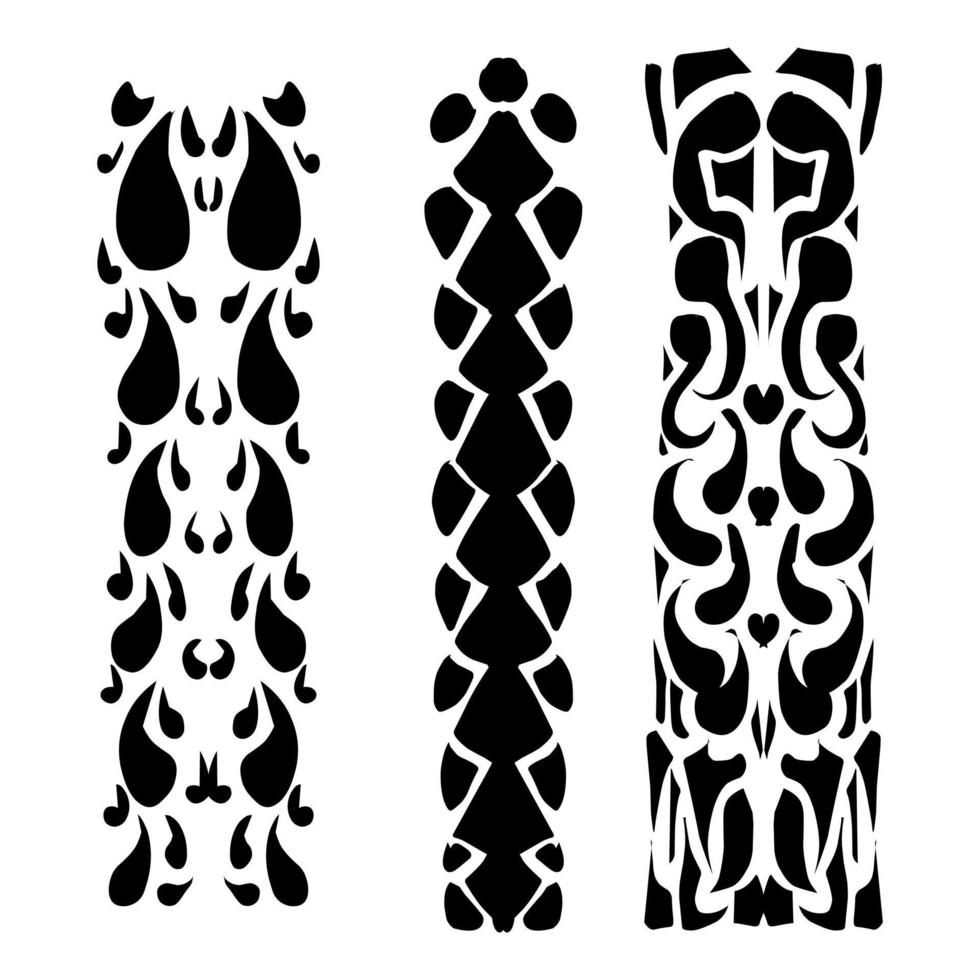 Tribal tattoo brush effect vector