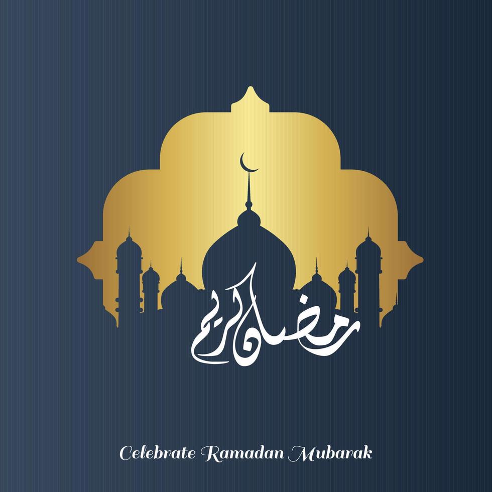 plantilla de hermoso diseño islámico ramadan kareem vector