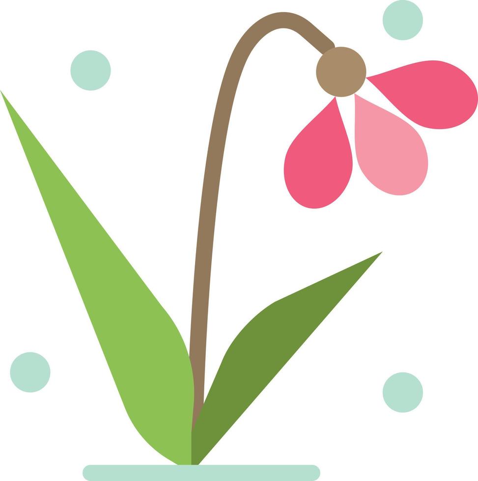 Decoration Easter Plant Tulip  Flat Color Icon Vector icon banner Template