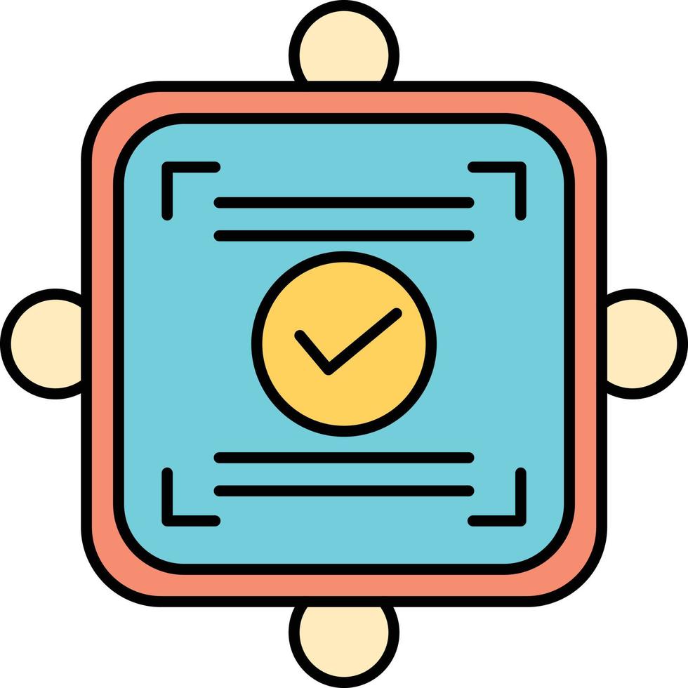 Ok Report Card Agreement  Flat Color Icon Vector icon banner Template