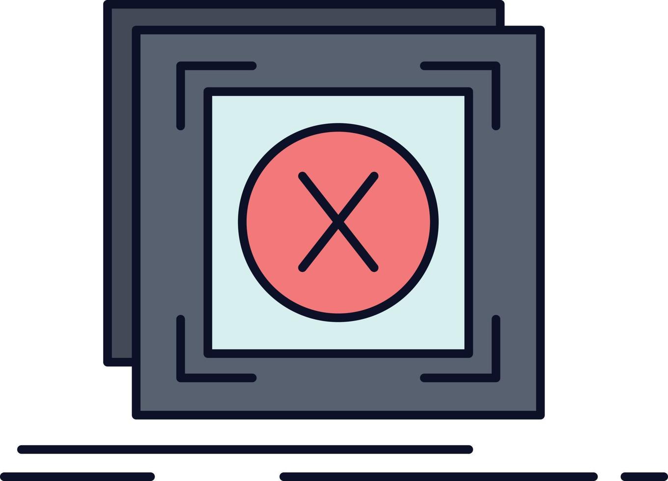 error aplicación mensaje problema servidor color plano icono vector