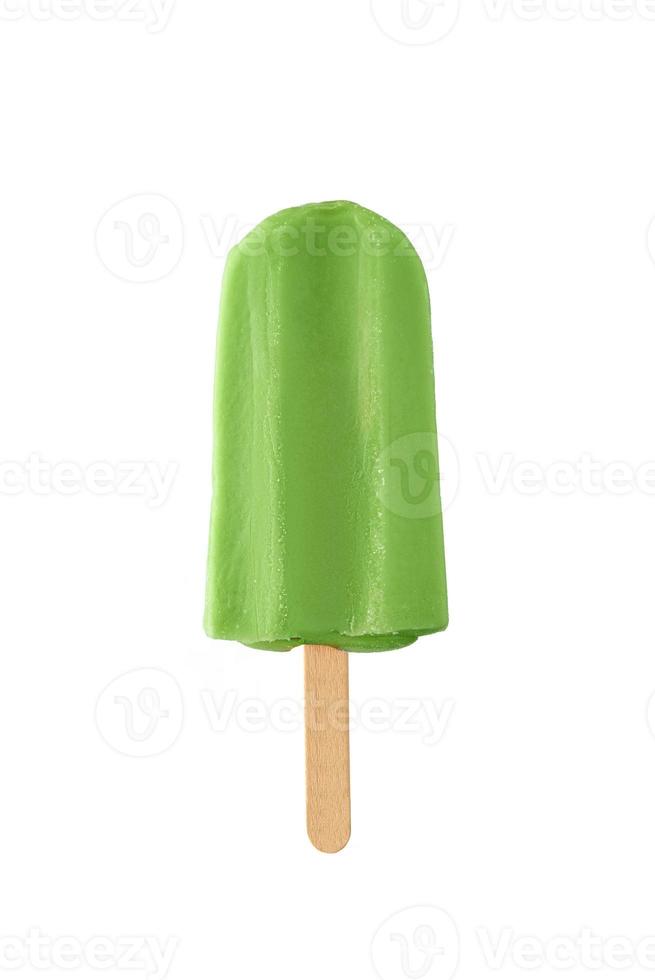 helado congelado verde aislado foto