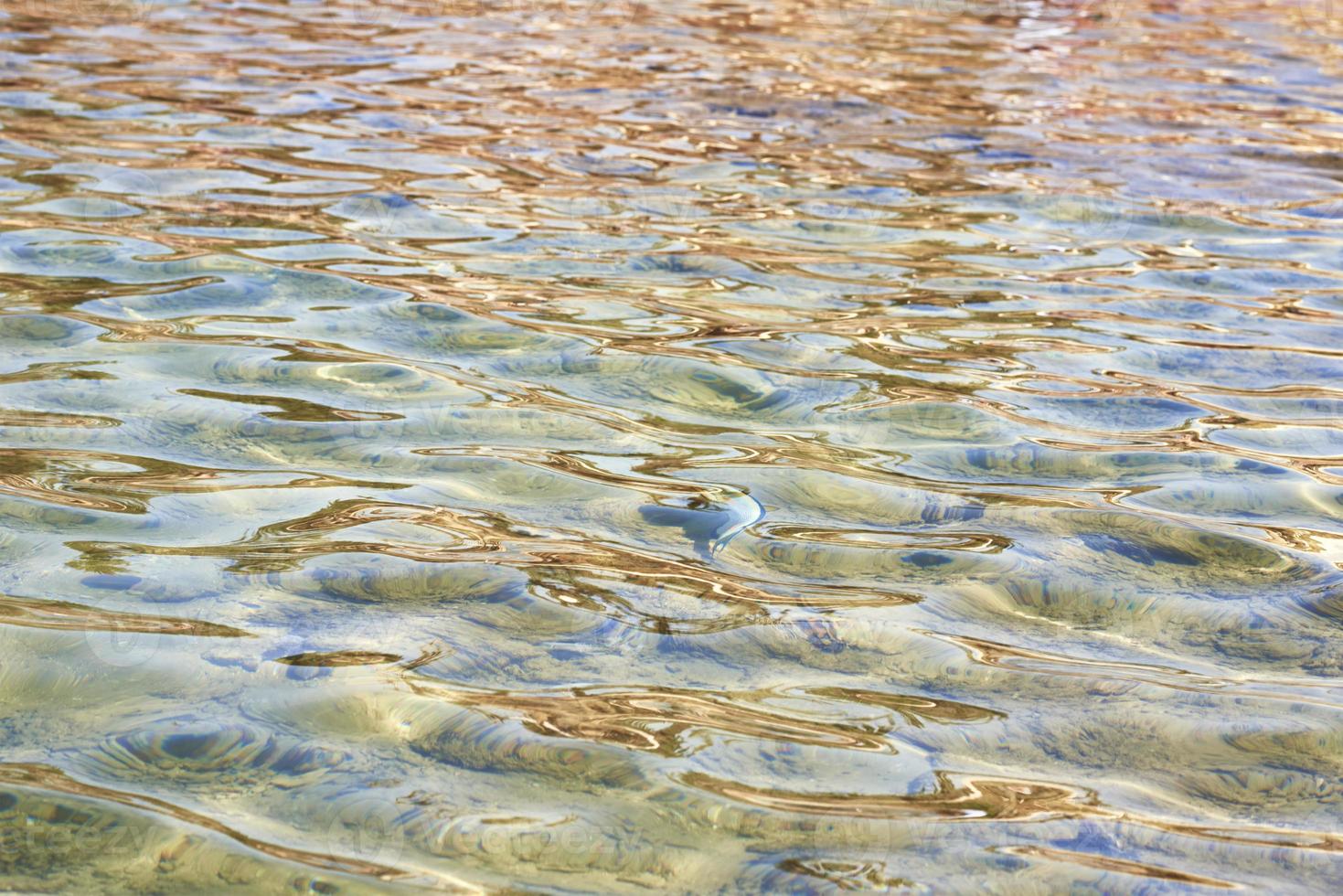 Rippled water surface with reflection photo