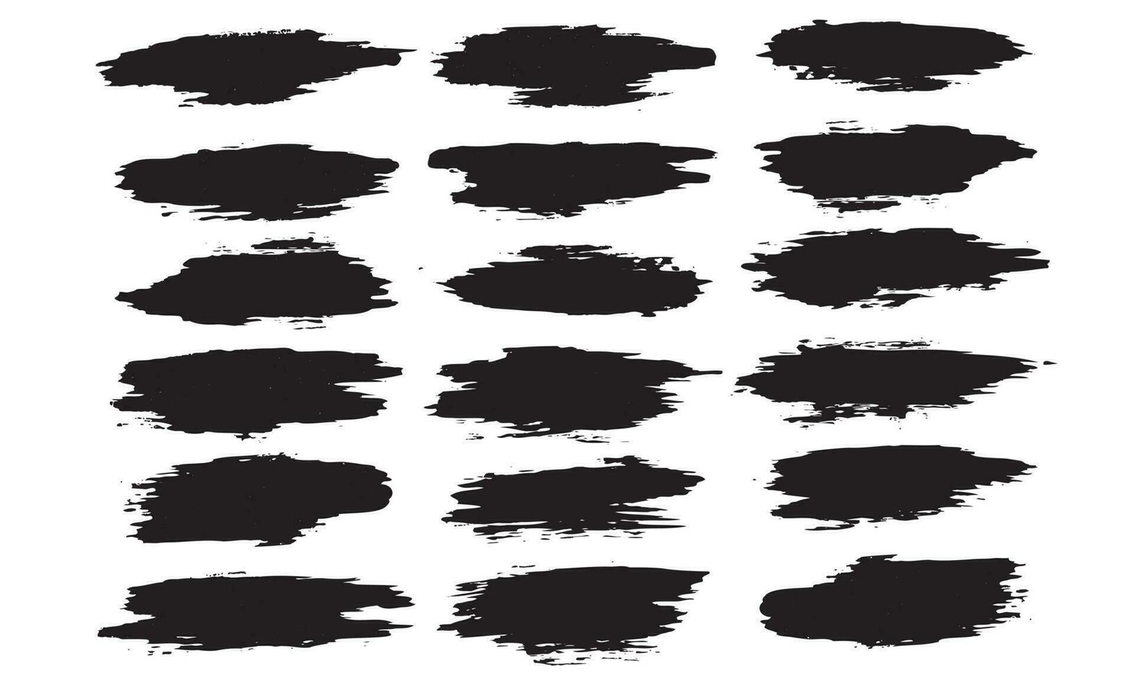 Brush stroke set vector