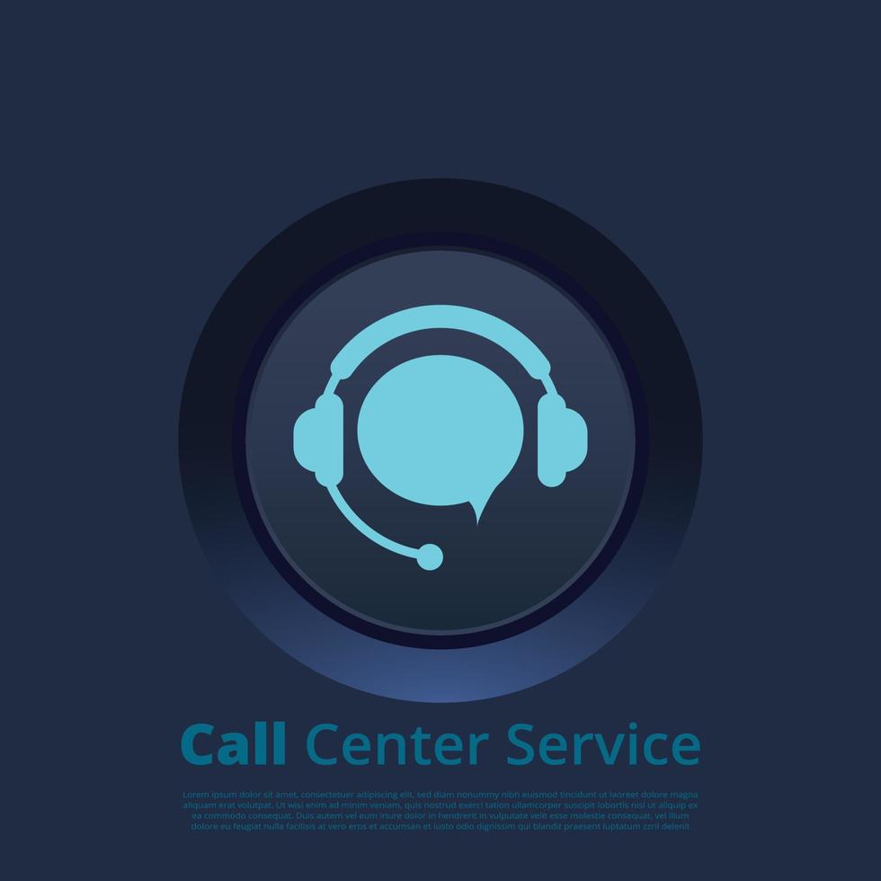 Customer support call center service ui button with flat icon vector