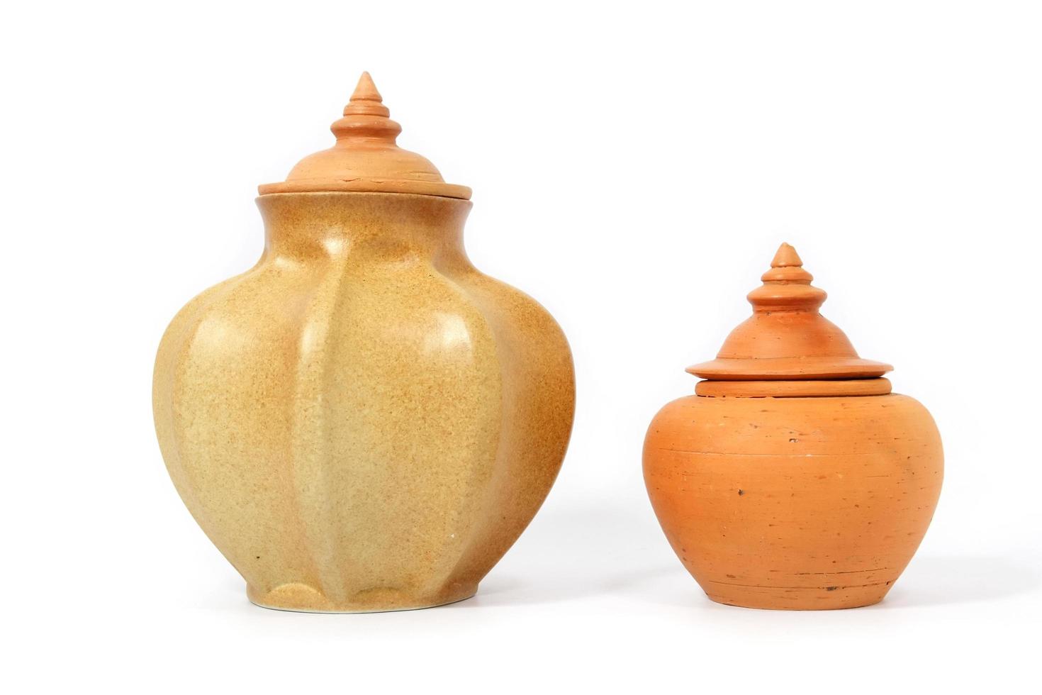 Pottery Vase isolated on white photo
