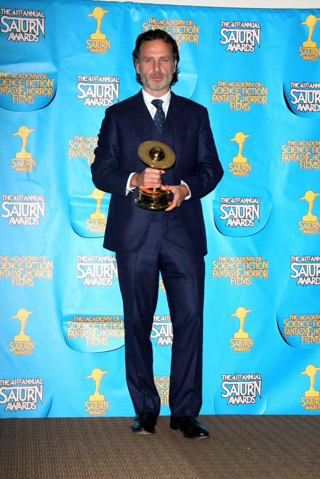 LOS ANGELES - JUN 25 - Andrew Lincoln at the 41st Annual Saturn Awards Press Room at the The Castaways on June 25, 2015 in Burbank, CA photo