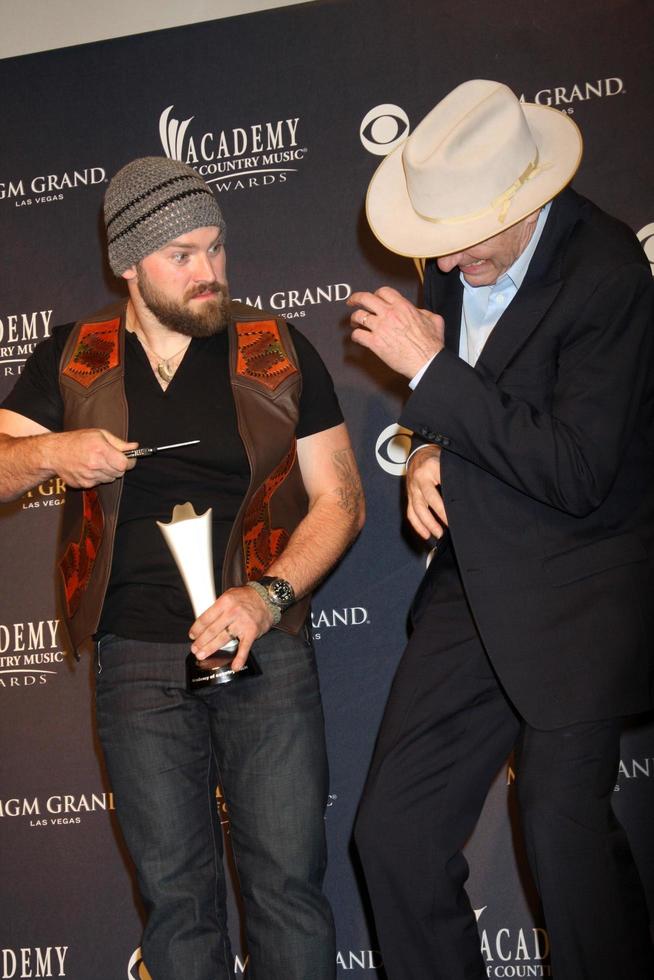 LAS VEGAS - APR 3 - Zac Brown and James Taylor in the Press Room at the Academy of Country Music Awards 2011 at MGM Grand Garden Arena on April 3, 2010 in Las Vegas, NV photo