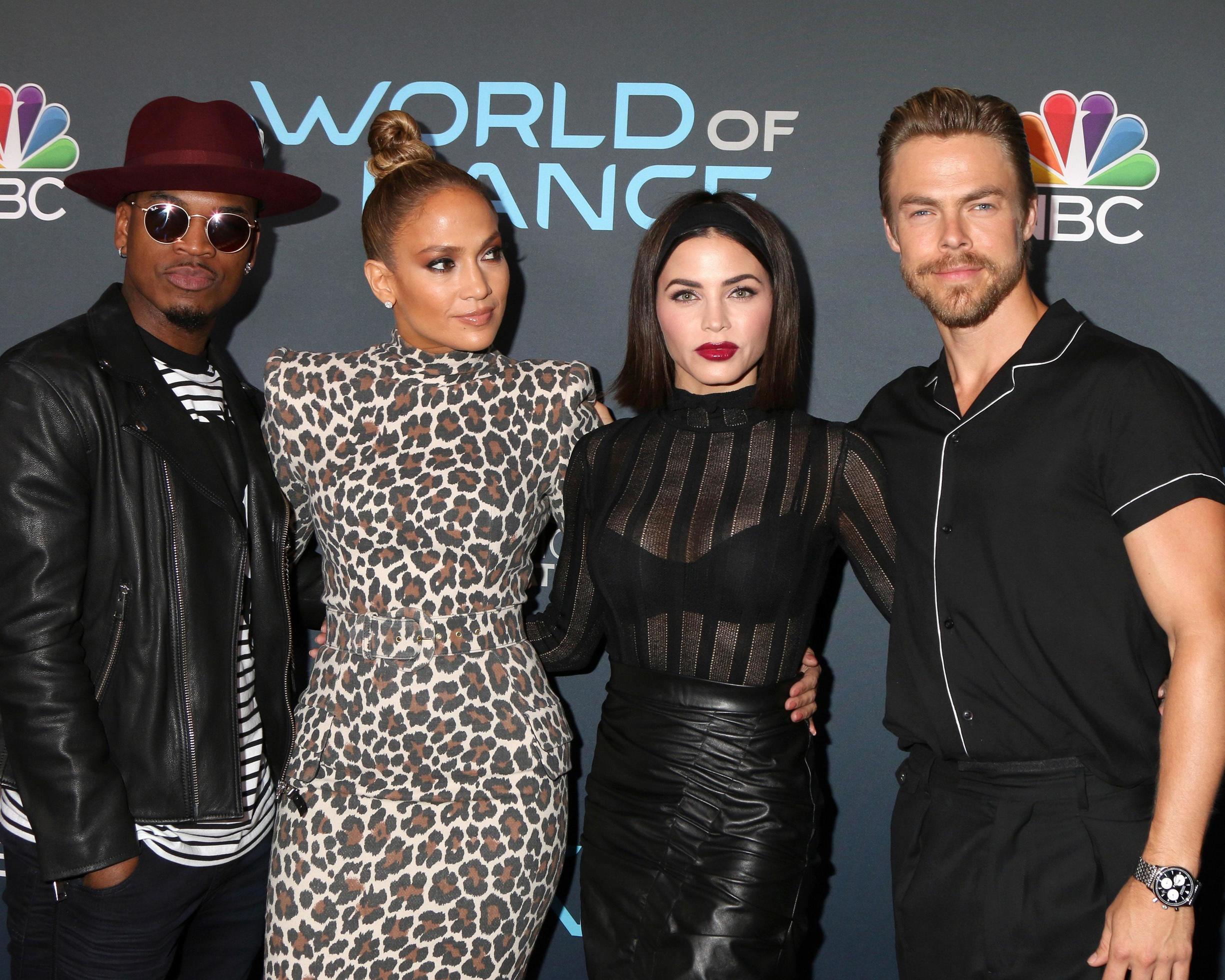 LOS ANGELES - MAY 1 Ne-Yo, Jennifer Lopez, Jenna Dewan, Derek Hough at