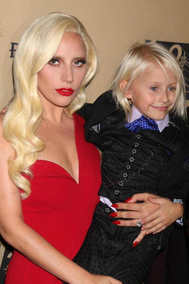 LOS ANGELES - OCT 3 - Lady Gaga, Lennon Henry at the American Horror Story - Hotel Premiere Screening at the Regal 14 Theaters on October 3, 2015 in Los Angeles, CA photo