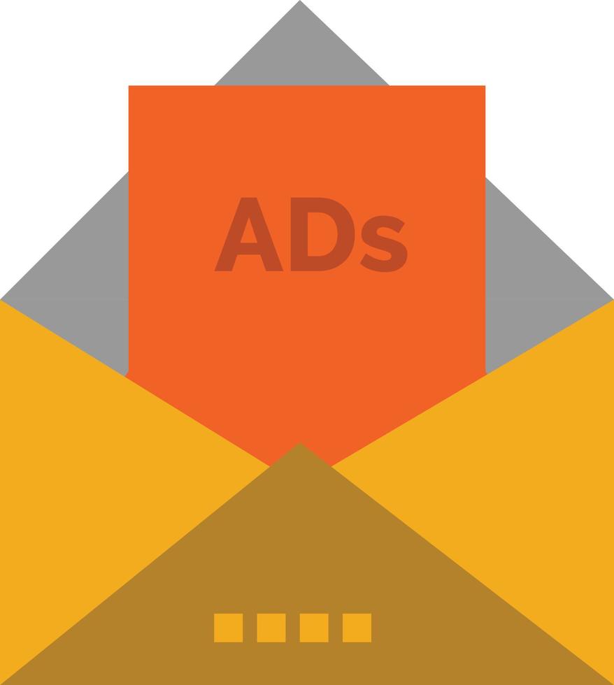 Ad Advertising Email Letter Mail  Flat Color Icon Vector icon banner Template