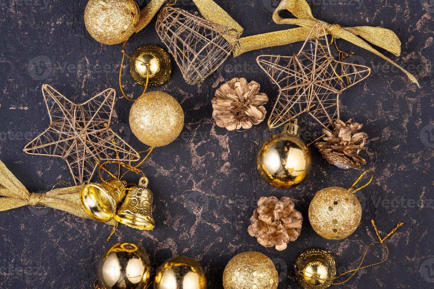 A beautiful Christmas background with beautiful ornaments photo