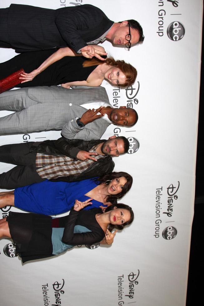 LOS ANGELES - JUL 27 - Josh Malina, Darby Stanchfield, Columbus Short, Guillermo Diaz, Bellamy Young, Katie Lowes arrives at the ABC TCA Party Summer 2012 at Beverly Hilton Hotel on July 27, 2012 in Beverly Hills, CA photo