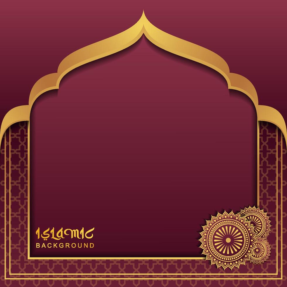 Islamic background design template vector