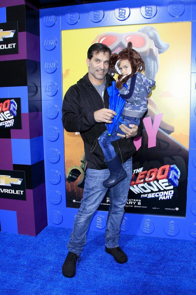 LOS ANGELES - FEB 2  Johnathon Schaech, Camden Quinn Schaech at The Lego Movie 2 The Second Part Premiere at the Village Theater on February 2, 2019 in Westwood, CA photo