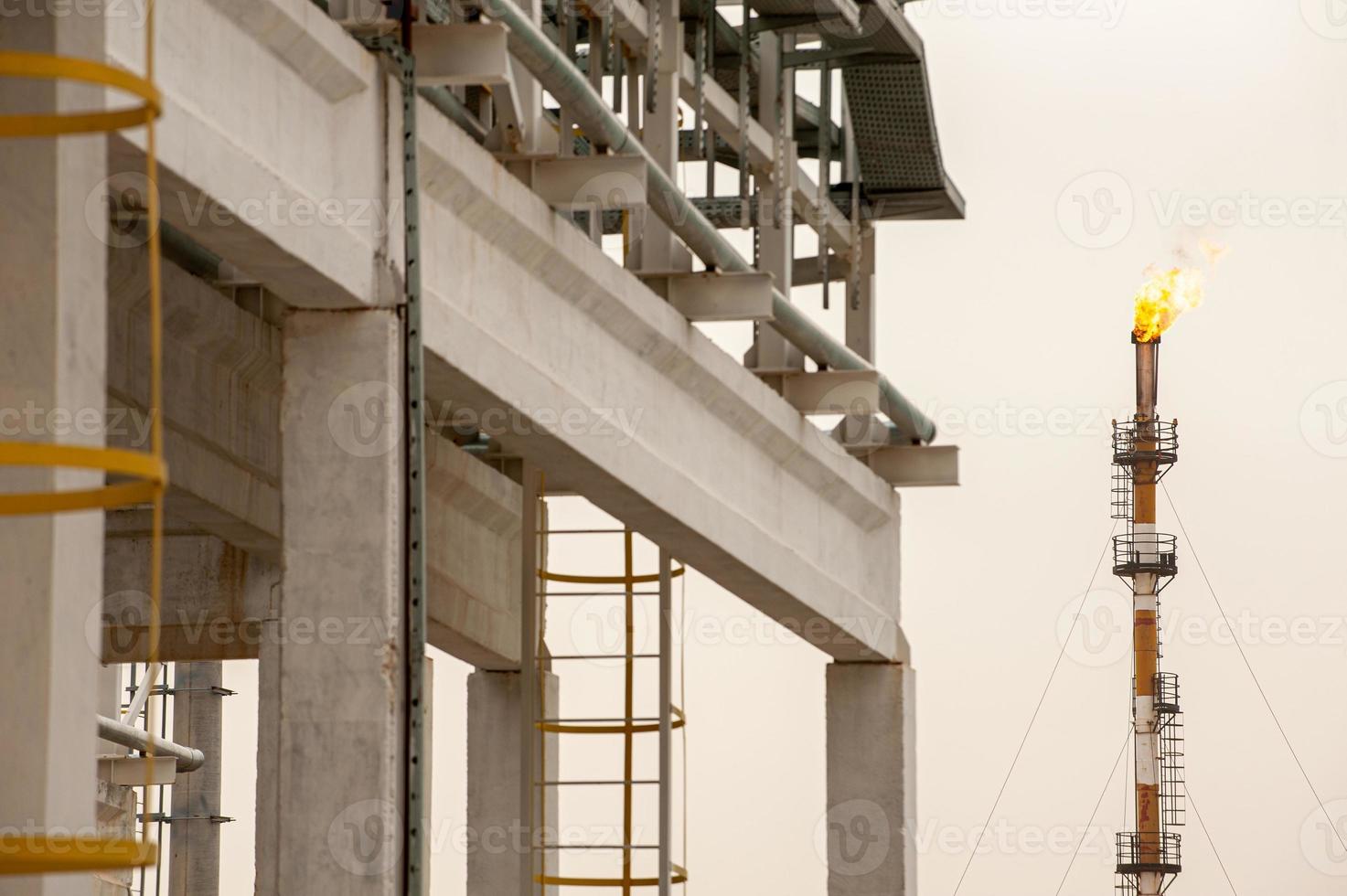 An Oil and gas engineering and industrial construction. Gas rig photo