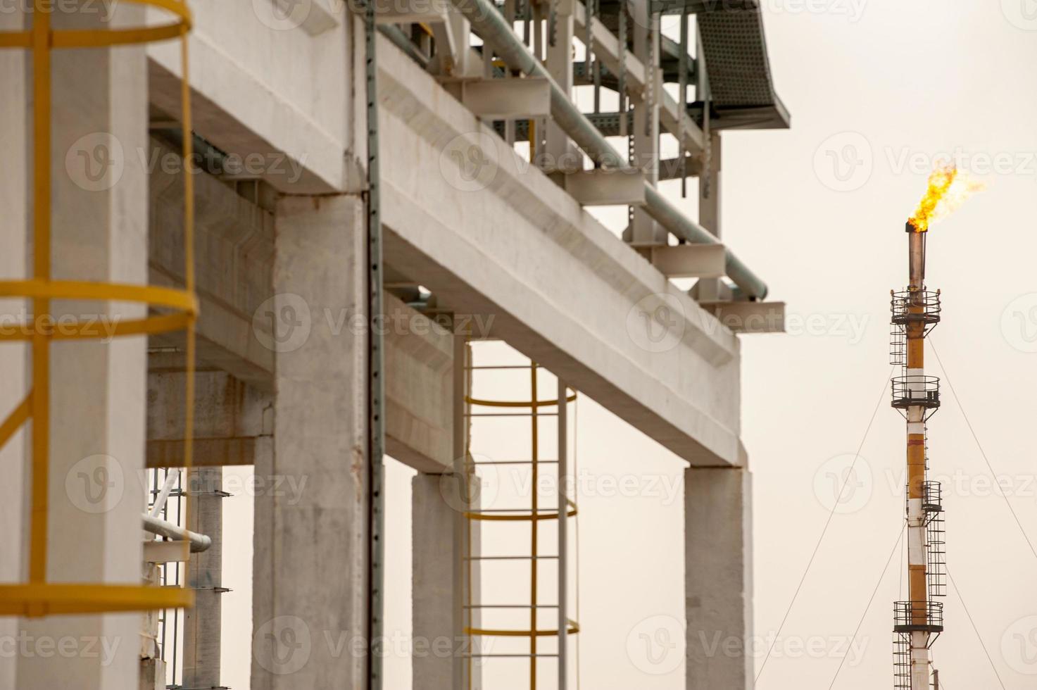 An Oil and gas engineering and industrial construction. Gas rig photo