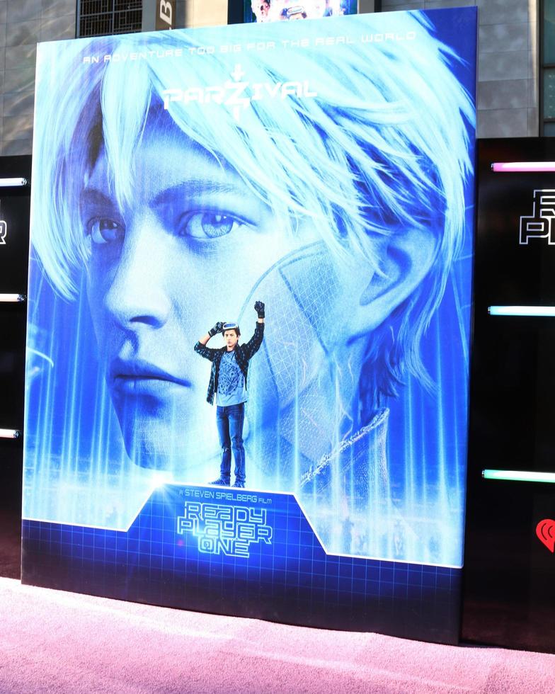 LOS ANGELES - MAR 26 - Ready Player One Poster - Parzival at the Ready Player One Premiere at TCL Chinese Theater IMAX on March 26, 2018 in Los Angeles, CA photo