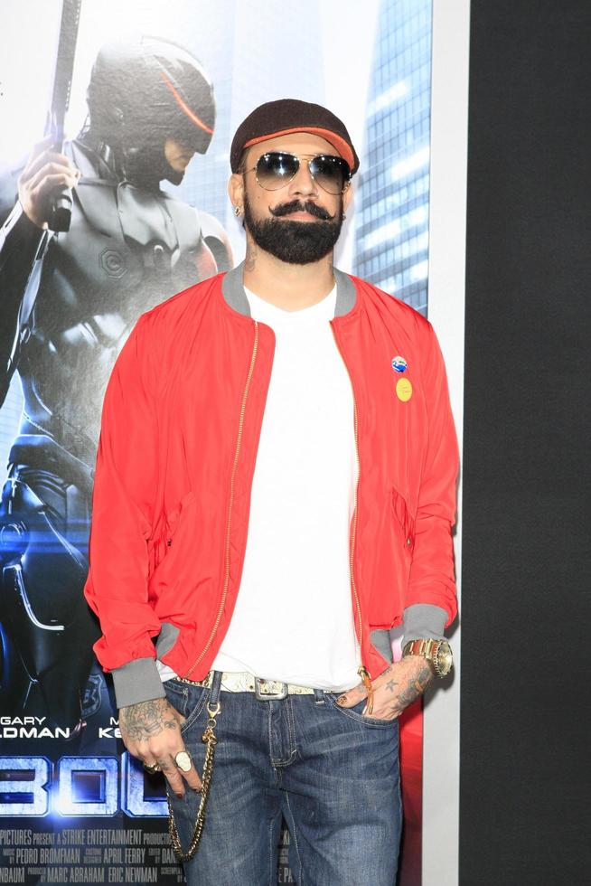 LOS ANGELES - FEB 10 - A J McLean at the Robocop - Los Angeles Premiere at TCL Chinese Theater on February 10, 2014 in Los Angeles, CA photo