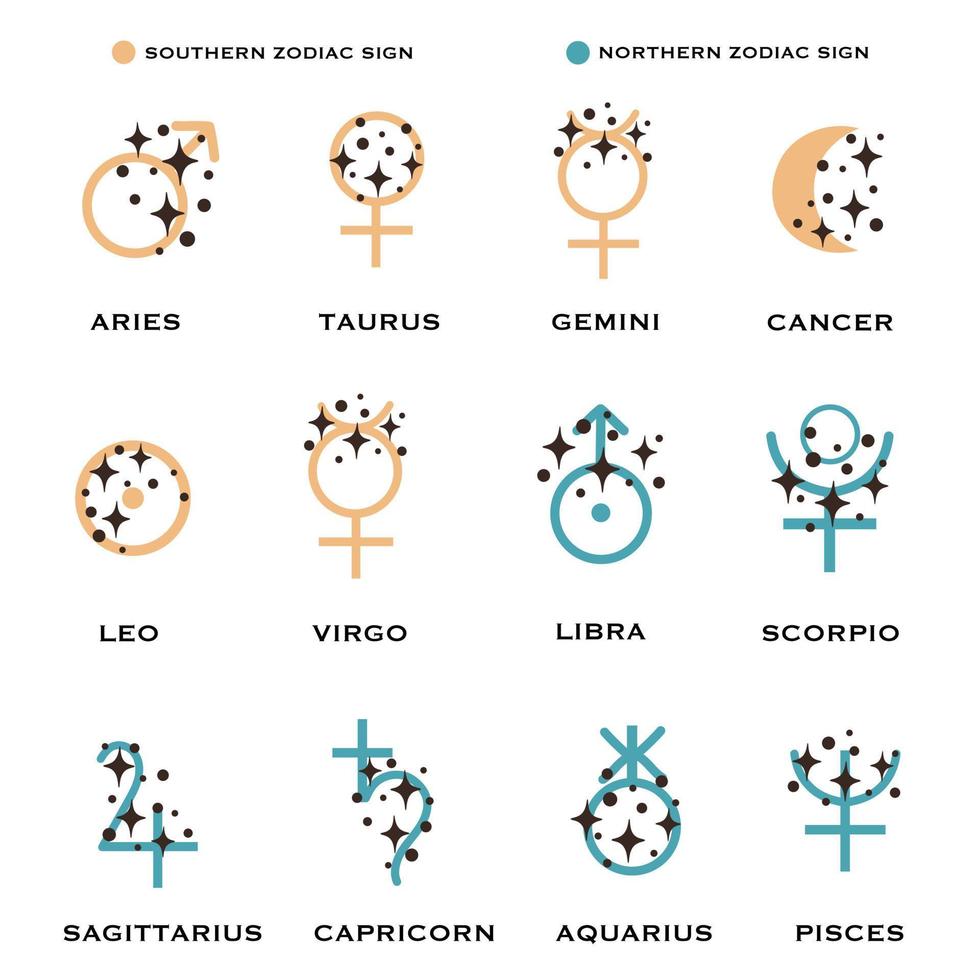 Planet Symbol Icons. Vector astrological sign for logo tattoo calendar horoscope