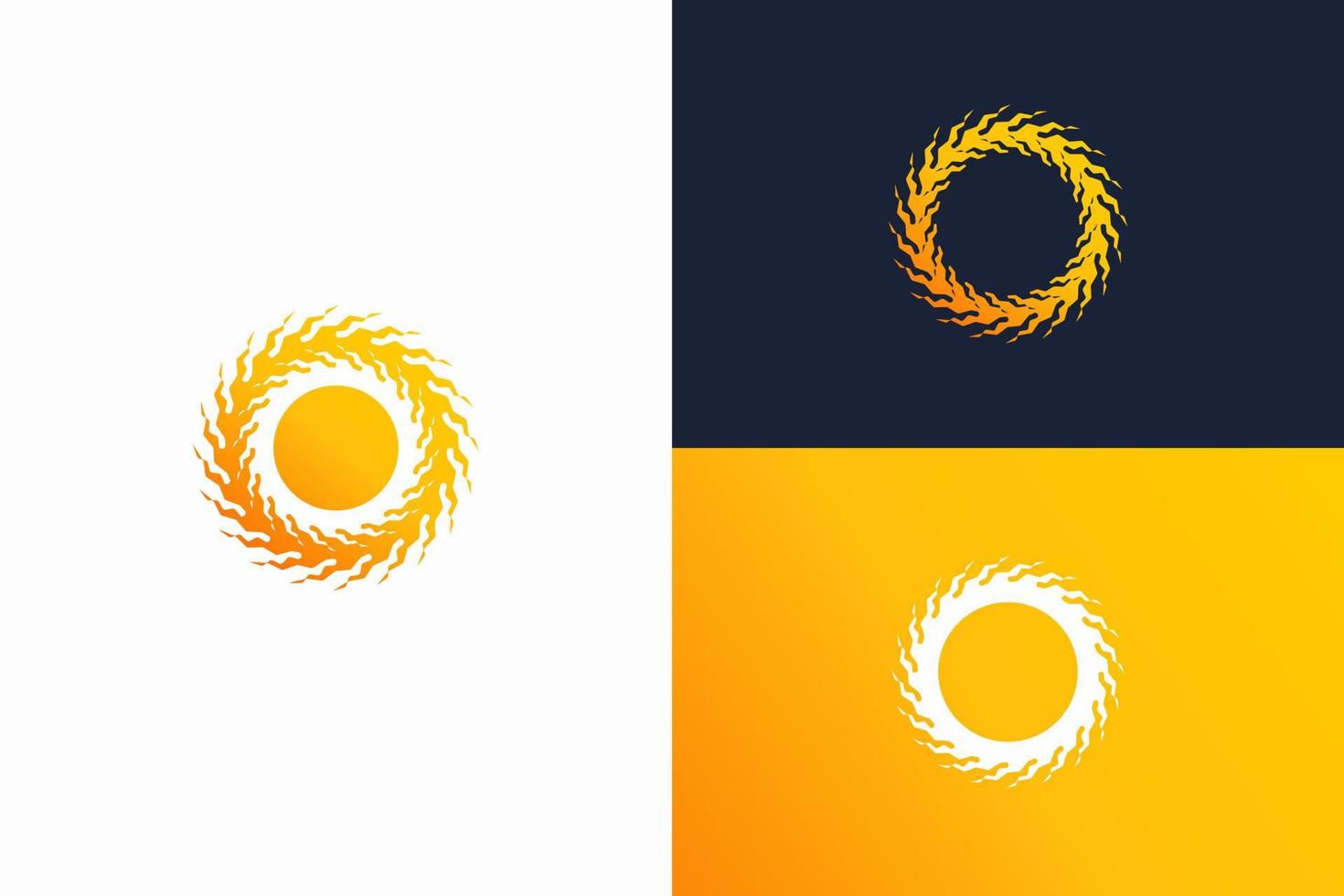 vector de diseño de logotipo de sol abstracto