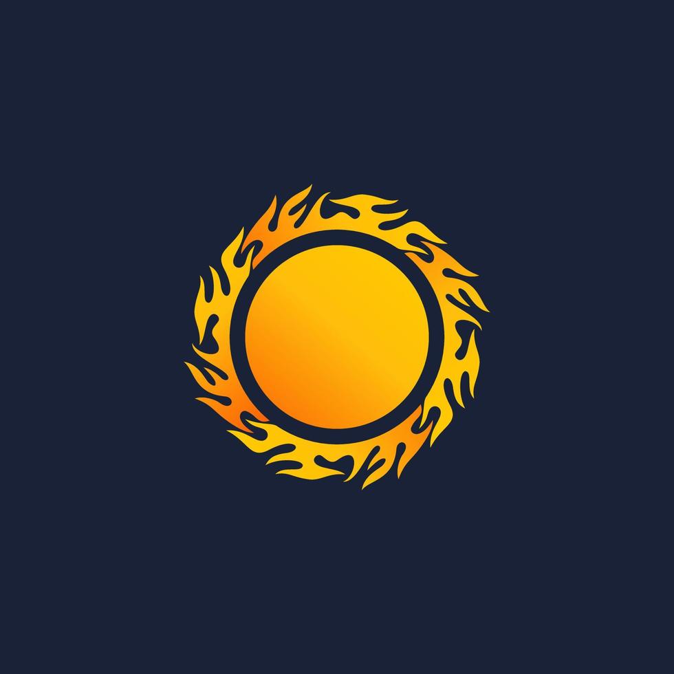 abstract sun logo design vector