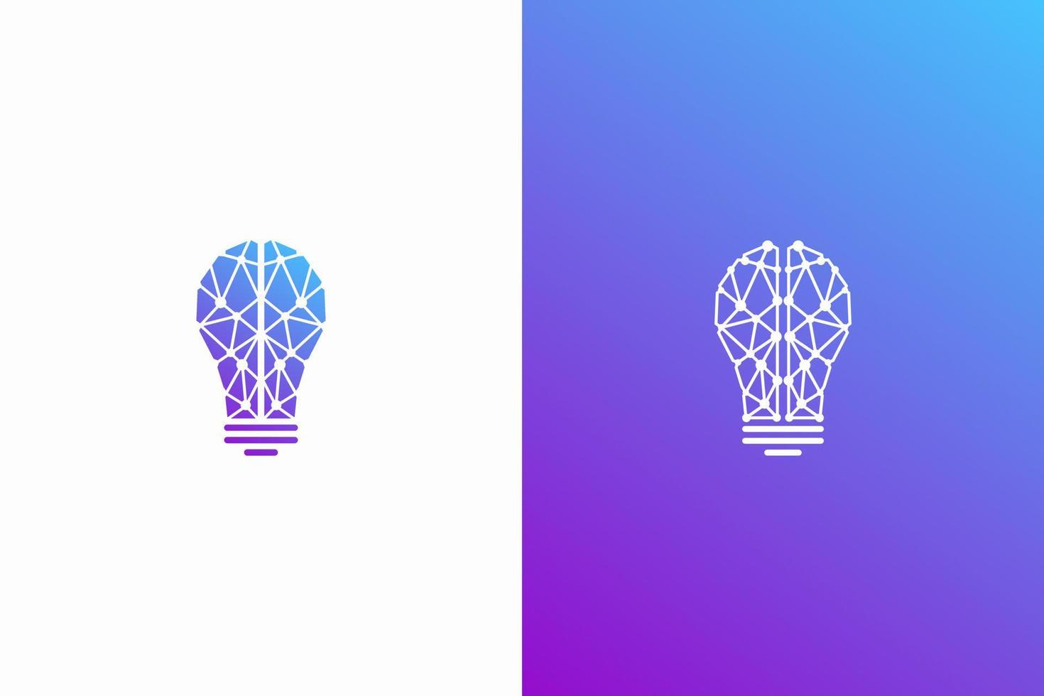 abstract tech logo bulb shape vector