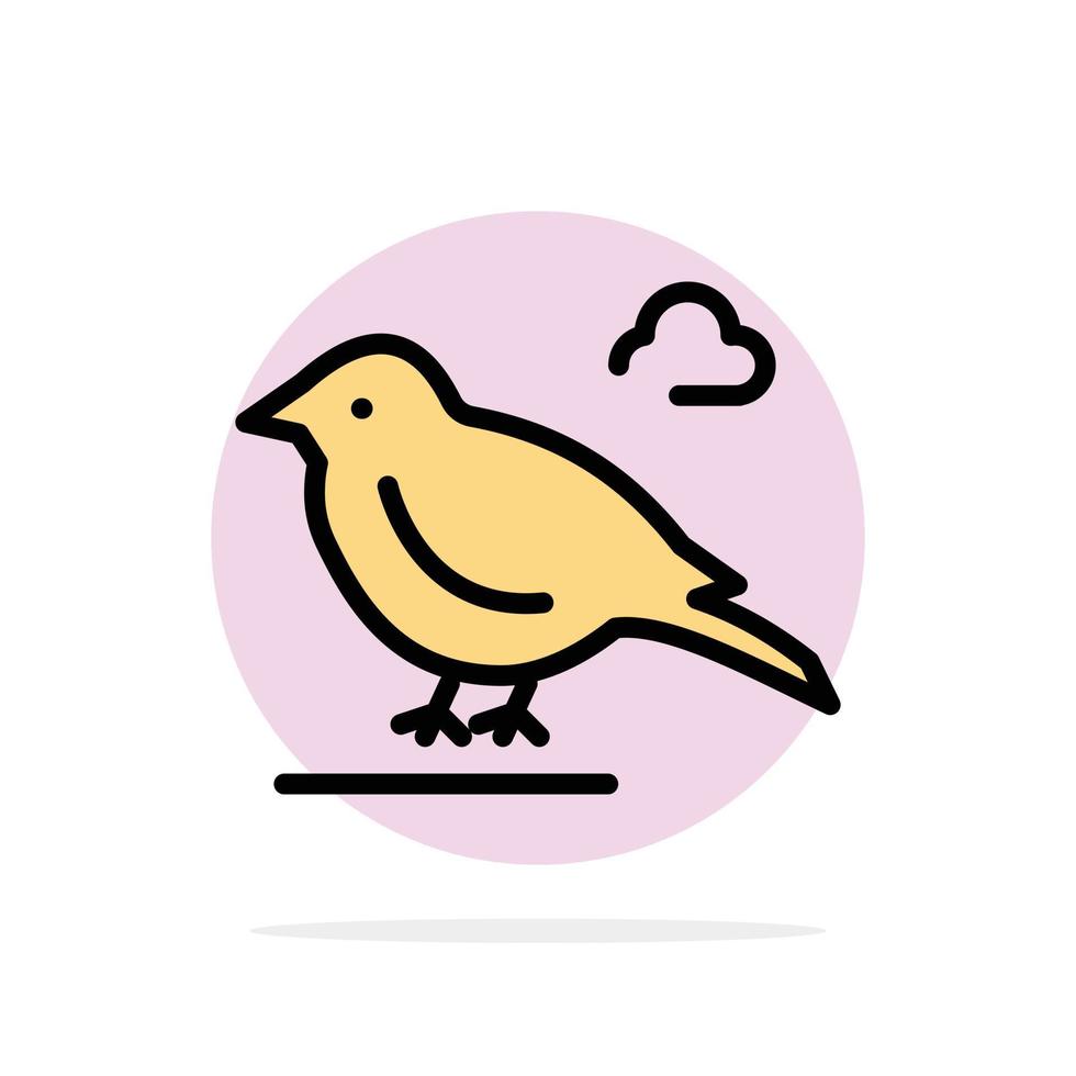 pájaro británico pequeño gorrión resumen círculo fondo plano color icono vector