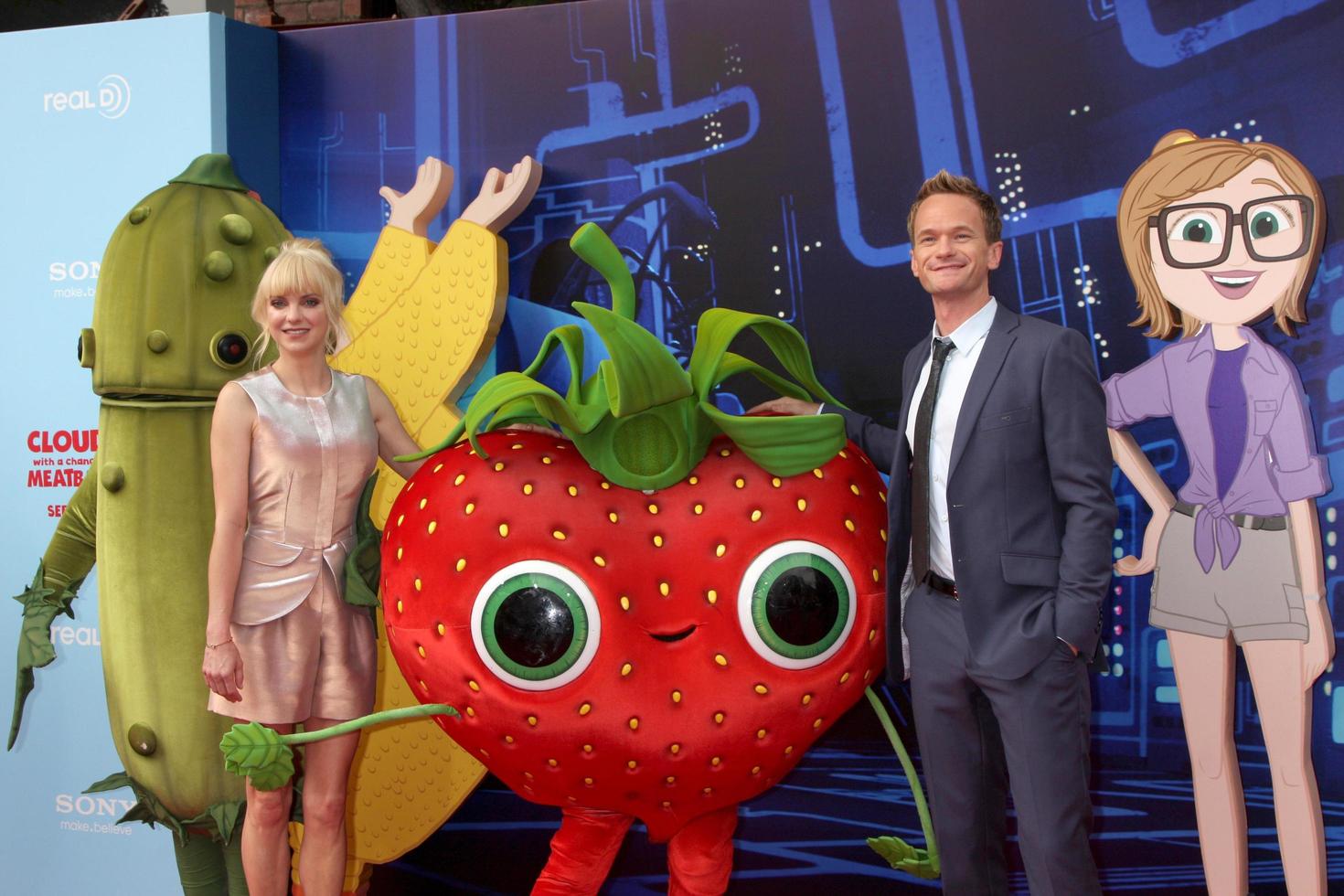LOS ANGELES - SEP 21 - Anna Faris, Neil Patrick Harris at the Cloudy With A Chance of Meatballs 2 Los Angeles Premiere at Village Theater on September 21, 2013 in Westwood, CA photo