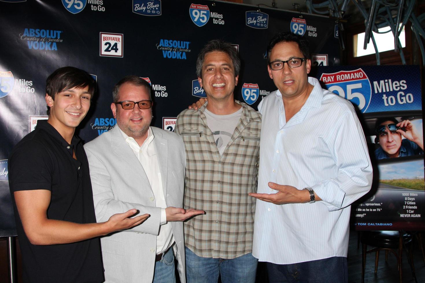 LOS ANGELES - MAY 31 - Ray Romano, Tom Caltabiano, Guests celebrating the DVD release of 95 Miles to Go at Baby Blues BBQ Resturant on May 31, 2012 in Hollywood, CA photo