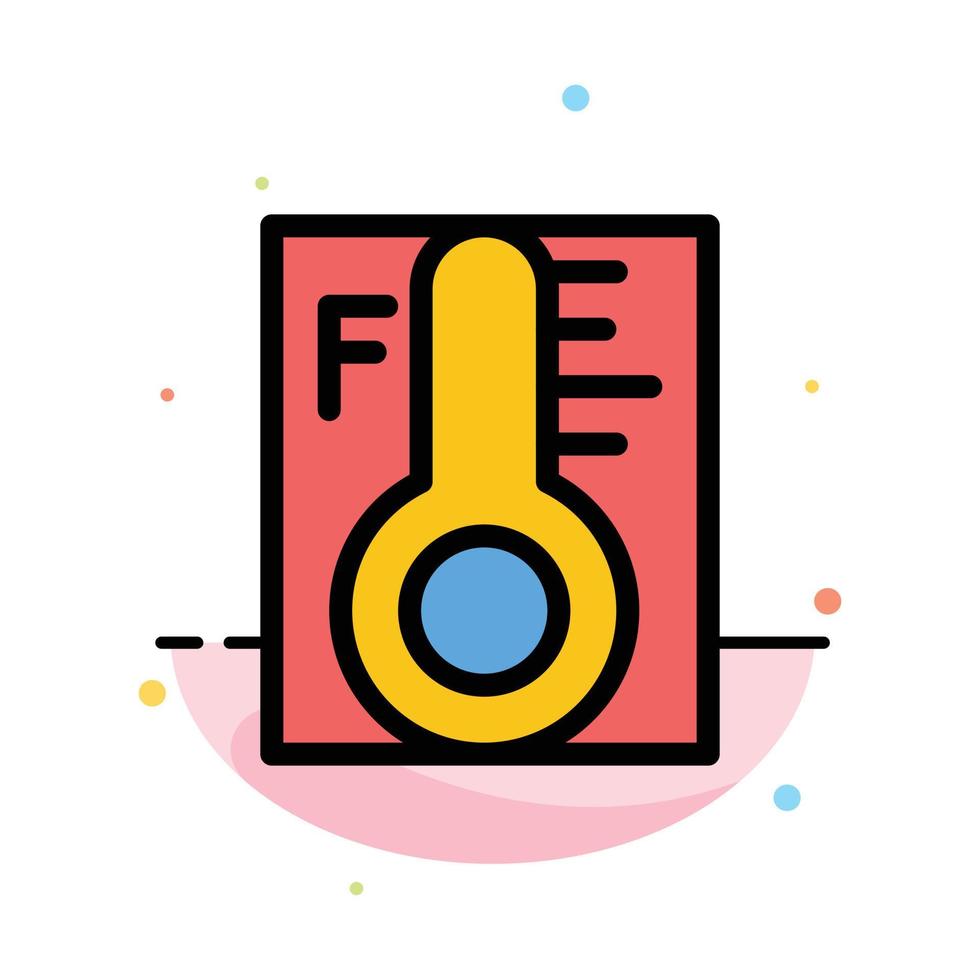 Cloud Light Rainy Sun Temperature Abstract Flat Color Icon Template vector