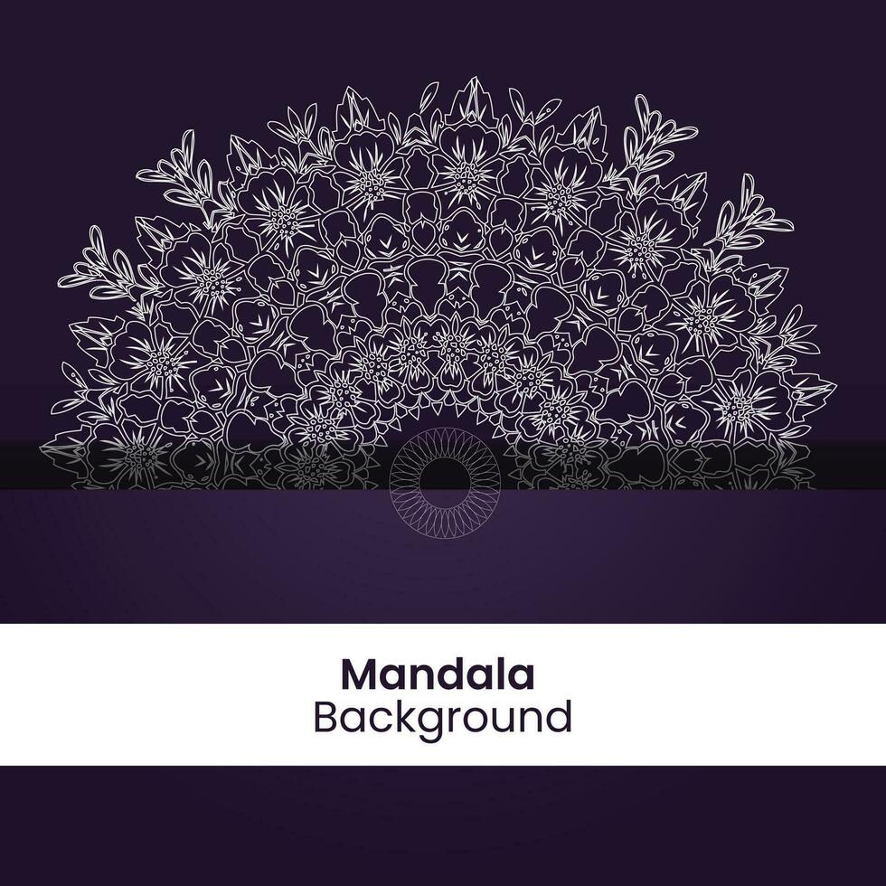 Wedding Invitation with vector mandala background