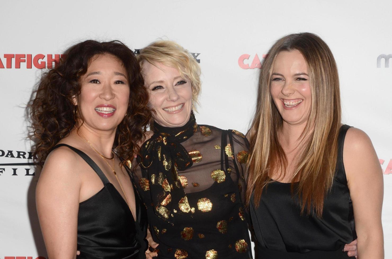 LOS ANGELES - MAR 2 - Sandra Oh, Anne Heche, Alicia Silverstone at the Catfight Los Angeles Premiere at the Cinefamily Theater on March 2, 2017 in Los Angeles, CA photo