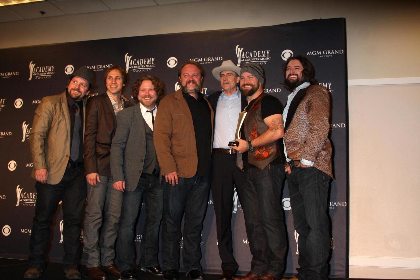 LAS VEGAS - APR 3 - Zac Brown Band and James Taylor in the Press Room at the Academy of Country Music Awards 2011 at MGM Grand Garden Arena on April 3, 2010 in Las Vegas, NV photo