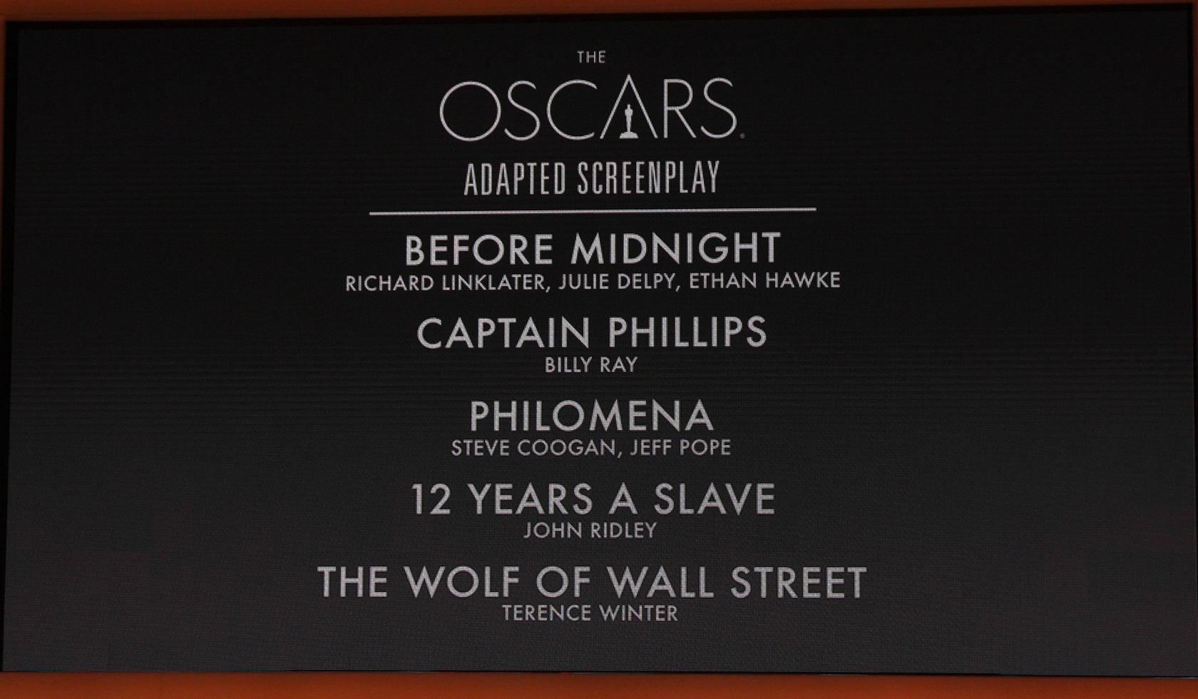 LOS ANGELES - JAN 16 - Adapted Screenplay Nominations at the 86th Academy Awards Nominations Announcement at AMPAS Samuel Goldwyn Theater on January 16, 2014 in Beverly Hills, CA photo