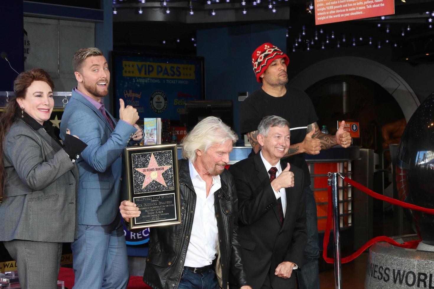 LOS ANGELES - OCT 16   Lance Bass, Sir RIchard Branson, Ben Harper at the Sir Richard Branson Star Ceremony on the Hollywood Walk of Fame on October 16, 2018 in Los Angeles, CA photo