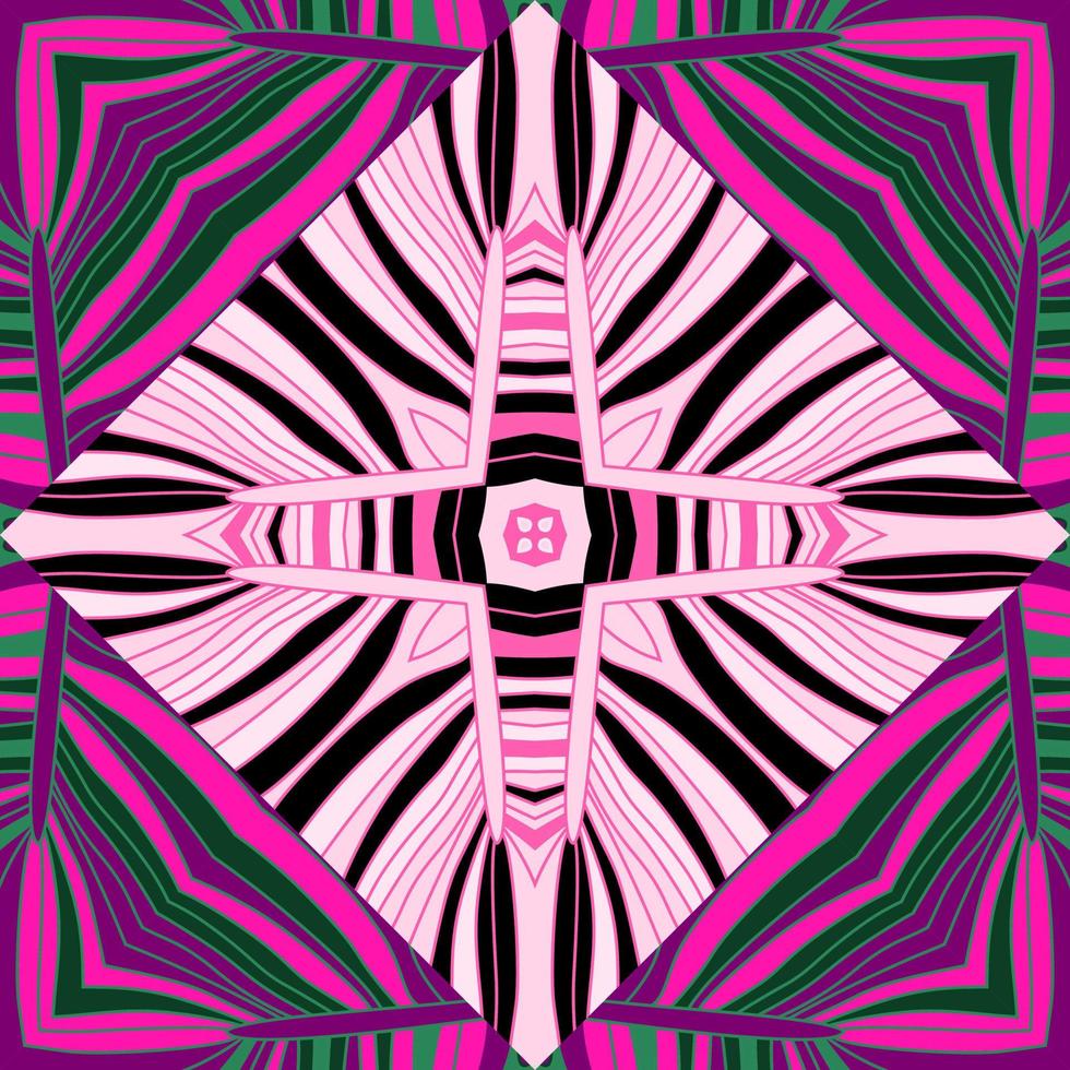 Abstract lines geometric ornament seamless pattern. Wave mosaic geometric endless wallpaper. vector