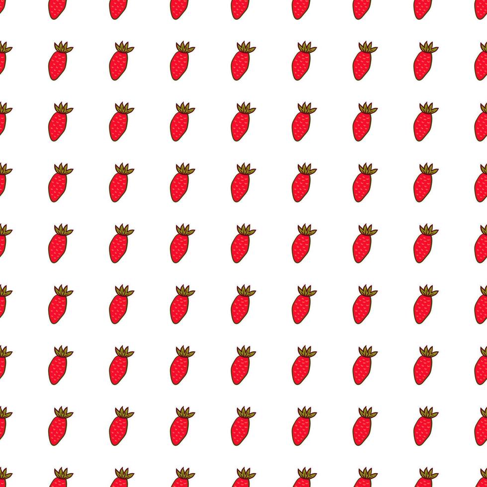 Hand drawn strawberries wallpaper.Doodle strawberry seamless pattern. Fruits backdrop. vector