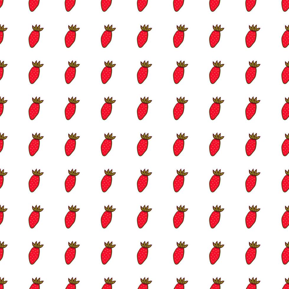 Hand drawn strawberries wallpaper.Doodle strawberry seamless pattern. Fruits backdrop. vector