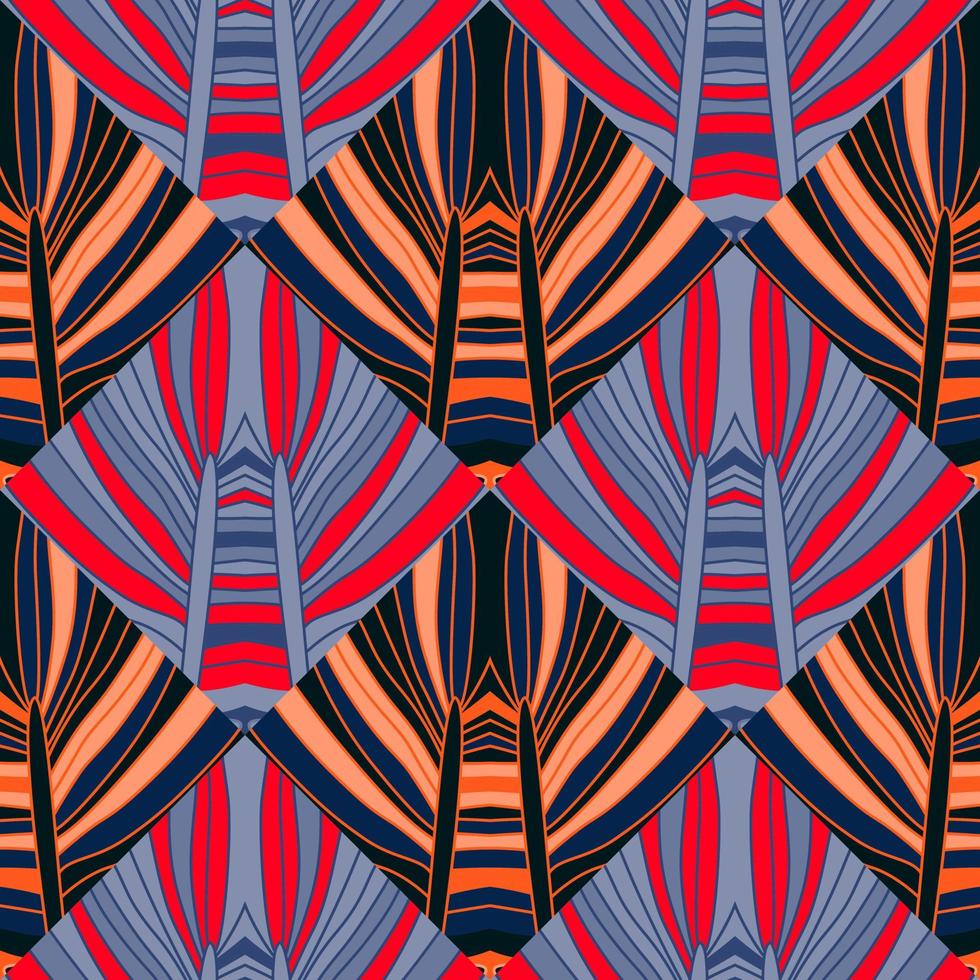 Abstract lines geometric ornament seamless pattern. Wave mosaic geometric endless wallpaper. vector