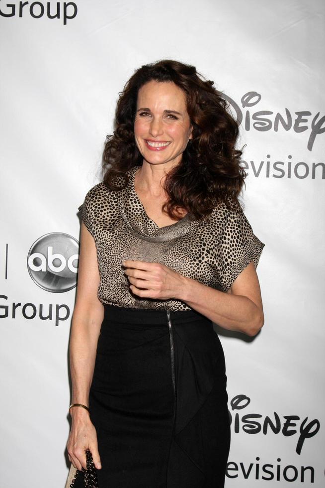 LOS ANGELES - JAN 10 - Andie McDowell arrives at the ABC TCA Party Winter 2012 at Langham Huntington Hotel on January 10, 2012 in Pasadena, CA photo